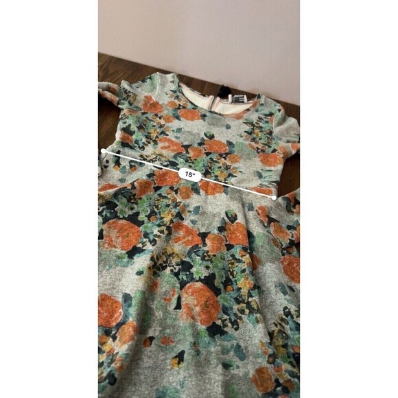 Anthropologie Saturday Sunday Gray Floral Knit Dress Fit & Flare Size Medium - Picture 10 of 16